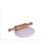 Rolimoli White Marble Handmade Anti Skid Bottom Chakla Belan Set