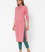 Cotton printed straight kurta
