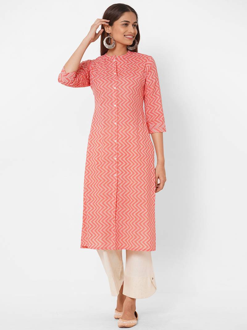 Cotton printed kurta