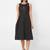 Cotton dobby embroidered A-line dress