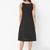 Cotton dobby embroidered A-line dress