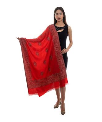 Wool Blend  Designer Paisley Pattern  Soft Woven Stole / Shawl / Scarf 1