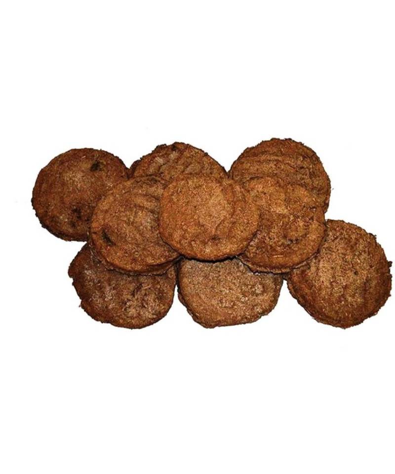 HAWAN Nutlase Kund Cow Dung Cake:: 16x20 cm:: Green -Set of 9