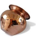 ROLIMOLI Copper Kalash Lota For Pooja (11.5 cm:: Brown)
