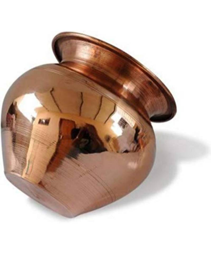 ROLIMOLI Copper Kalash Lota For Pooja (11.5 cm:: Brown)