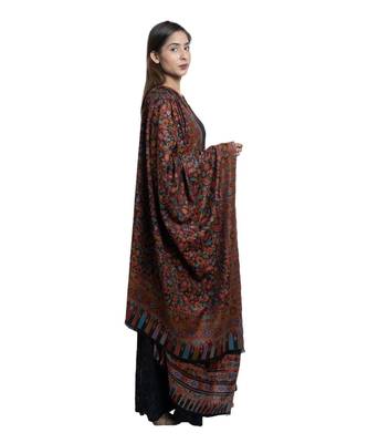 Fine Wool  Kaani Jaal Design  Floral Paisley Pattern  Kasimiri Soft and warm Shawl / Stole / wrap 3