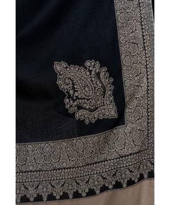 Fine Wool  Designer Border with Kunj  Kashmiri Soft Woven Stole / Shawl / Scarf 2