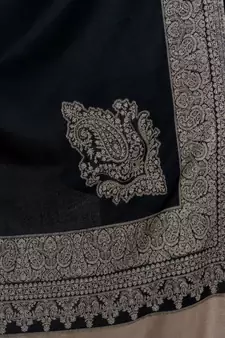 Fine Wool  Designer Border with Kunj  Kashmiri Soft Woven Stole / Shawl / Scarf