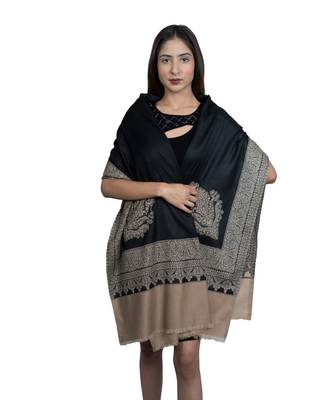 Fine Wool  Designer Border with Kunj  Kashmiri Soft Woven Stole / Shawl / Scarf 3