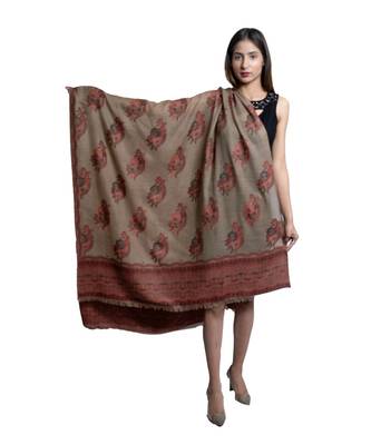 Pashmina Carpet Kaani Cutting Jaal  Designer Floral Pattern  Kashmiri Soft & Warm Shawl / Stole/ Wrap 1