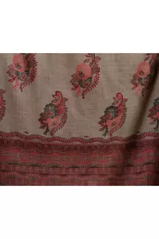 Pashmina Carpet Kaani Cutting Jaal  Designer Floral Pattern  Kashmiri Soft & Warm Shawl / Stole/ Wrap
