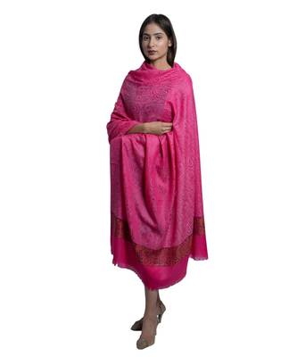 Fine Wool  Designer Paisley Palla  Self Paisley Texture all over  Pashmina Kashmiri Soft & Warm Shawl / Stole / Wrap 4