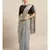 Grey Pure Linen Solid Bhagalpuri Saree