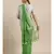 Green & Silver-Coloured Pure Linen Checked Bhagalpuri Saree