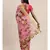 Pink Pure Linen Floral Printed Bhagalpuri Saree