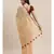 Cream-Coloured Pure Linen Solid Bhagalpuri Saree