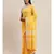 Yellow Pure Linen Solid Bhagalpuri Saree