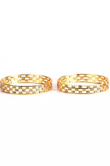 Set of 2 Stone-Studded Bangles and Bracelets