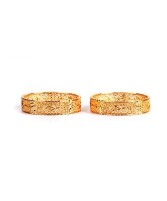 Gold Plated Designer Bangles Set Of 2 7