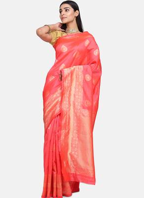 Red Cotton Traditional Saree 1