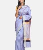 Purple Grey  Cotton Traditional Saree