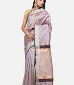 Grey  Cotton Traditional Saree