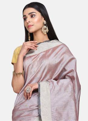 Grey  Cotton Traditional Saree 3