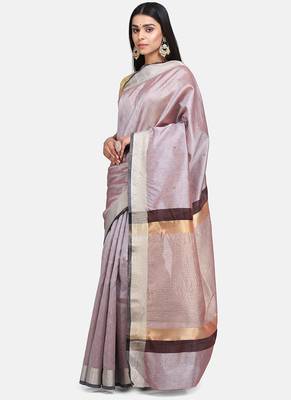 Grey  Cotton Traditional Saree 4