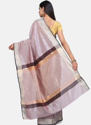 Grey  Cotton Traditional Saree 5