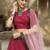 Red printed art silk semi stitched Bandhani type lehenga