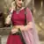Red printed art silk semi stitched Bandhani type lehenga