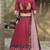 Red printed art silk semi stitched Bandhani type lehenga