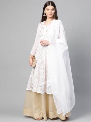 White embroidered georgette embroidered-kurtis 3