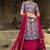 Grey printed art silk semi stitched Bandhani type lehenga