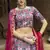 Grey printed art silk semi stitched Bandhani type lehenga