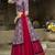 Grey printed art silk semi stitched Bandhani type lehenga