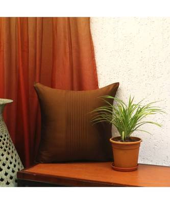 100% Polyester  Brown cushion covers 1