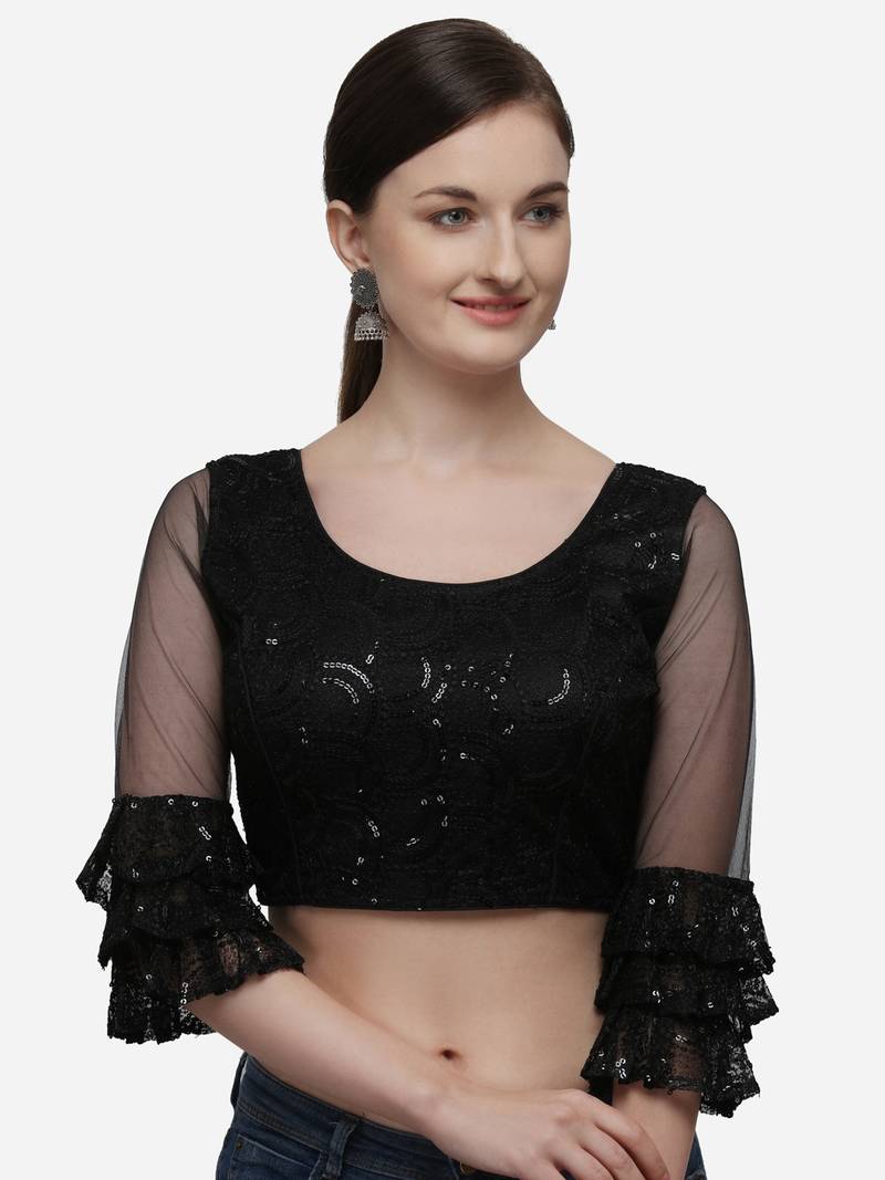 Black readymade-blouse