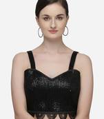 Sequences Black Silk Blouse With V Neck