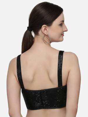 Sequences Black Silk Blouse With V Neck 2