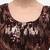 Embroidered & Sequence Work Brown Velvet Blouse With Round Neck