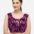 Embroidered & Sequence Work Purple Velvet Blouse With Round Neck