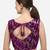 Embroidered & Sequence Work Purple Velvet Blouse With Round Neck