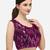 Embroidered & Sequence Work Purple Velvet Blouse With Round Neck