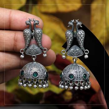 Green jhumkas 1