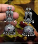 Pink jhumkas