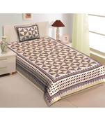 Single Bedsheet_ (1+1) Traditional single cotton bedsheet with single pillow cover (60 X 90)