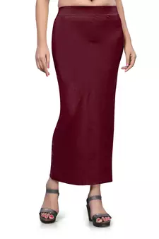 Maroon plain acrylic skirts