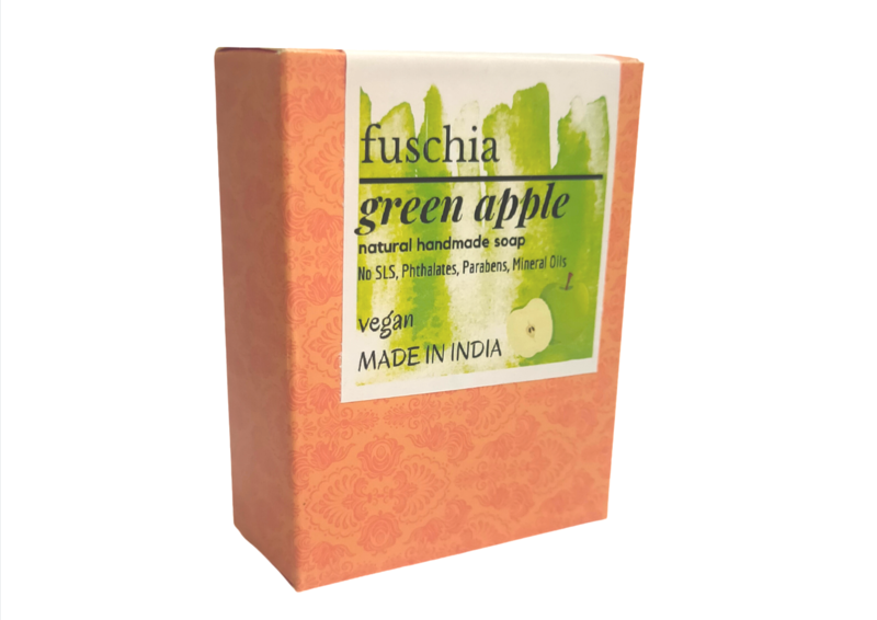 100 gms Green Apple Natural Handmade Glycerine Soap By Fuschia