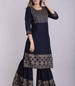 Blue gotta patti rayon salwar